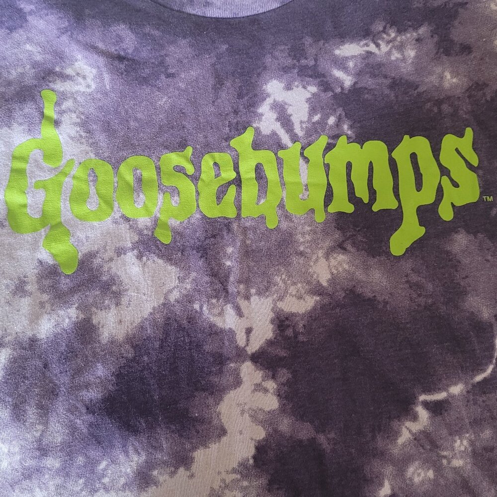 Purple Tie Dye Goosebumps Tee Shirt Size Med. UNISEX - Picture 5 of 8